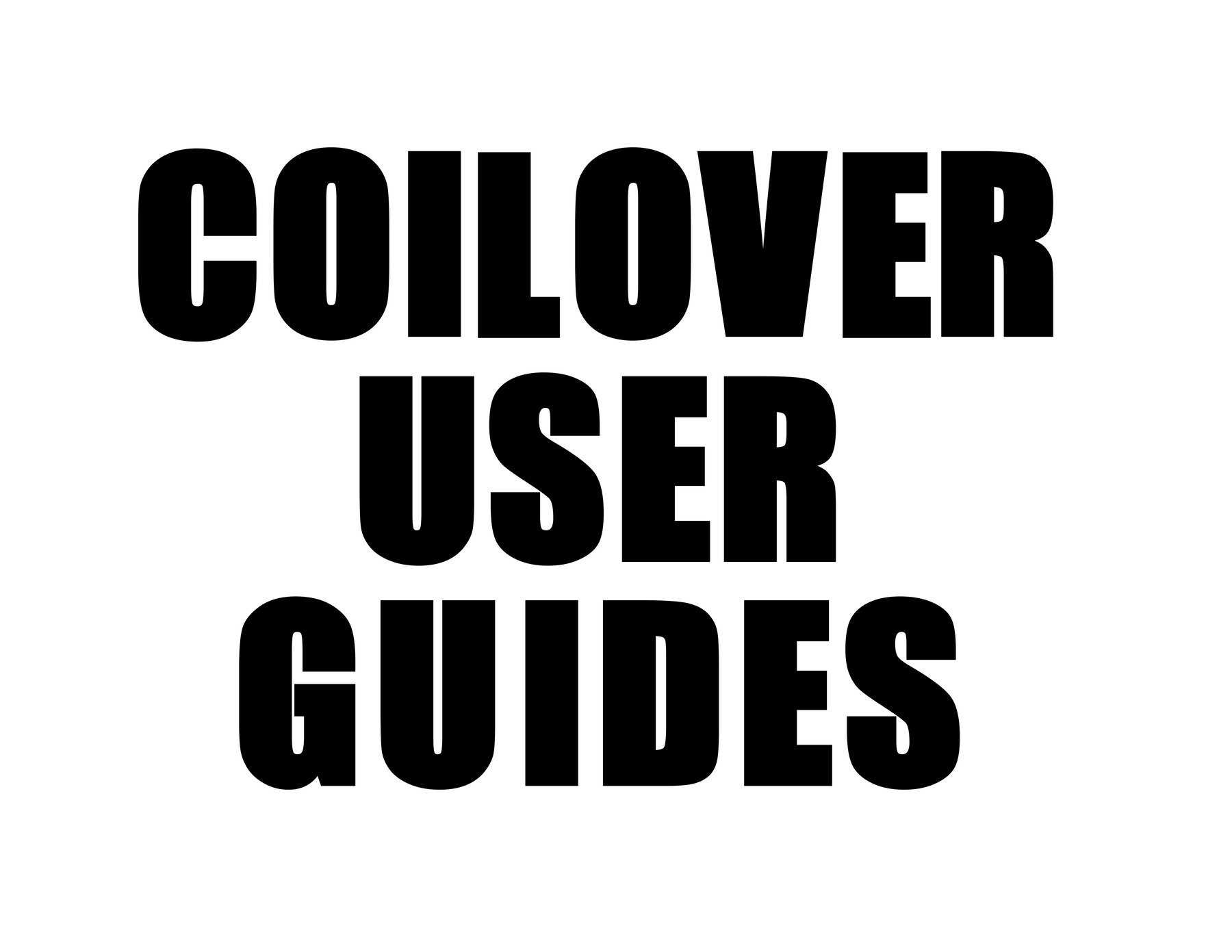 Coilover User & Setup Guides